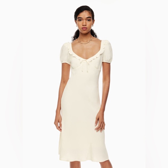 Aritzia Sunday Best Letti Dress, Whisper White - Picture 1 of 16